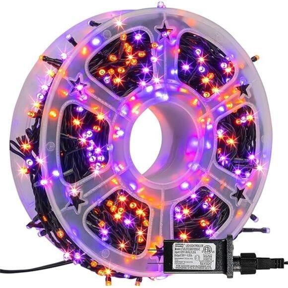 164FT 500 LED Halloween Lights, 8 Modes Waterproof Plug in String Lights - Picture 8 of 8